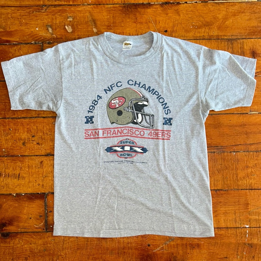 1984 49ers vintage Heather gray t shirt